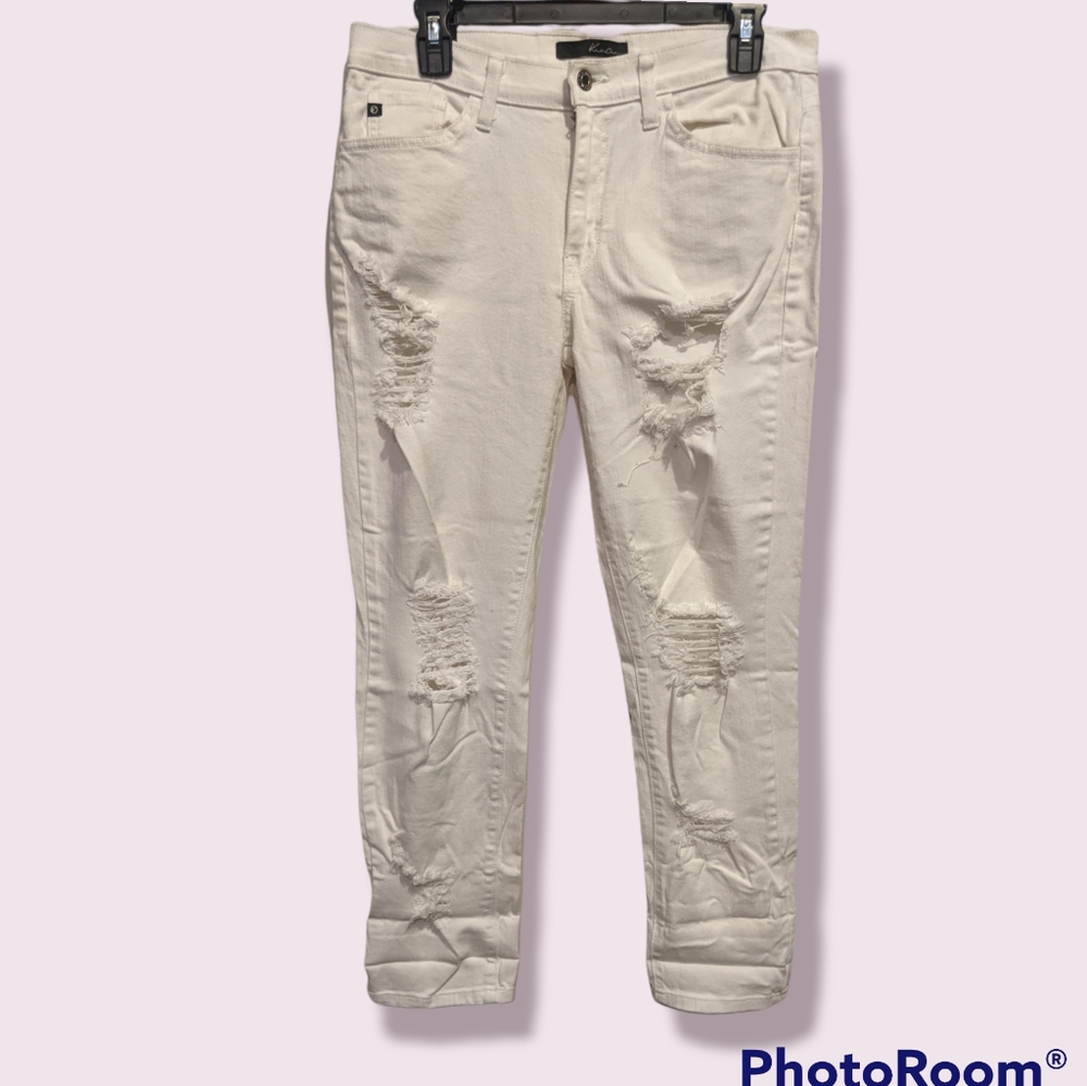 Kancan White Distressed Denim Jeans
